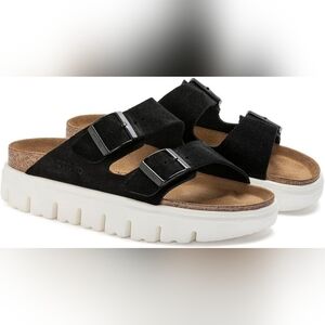 Birkenstock Black Arizona Pap Chunky, Size 39 / US 8W 6M Narrow, NIB